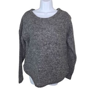Columbia Wool Blend Sweater Medium Gray Long Sleeve Round Neck Pullover